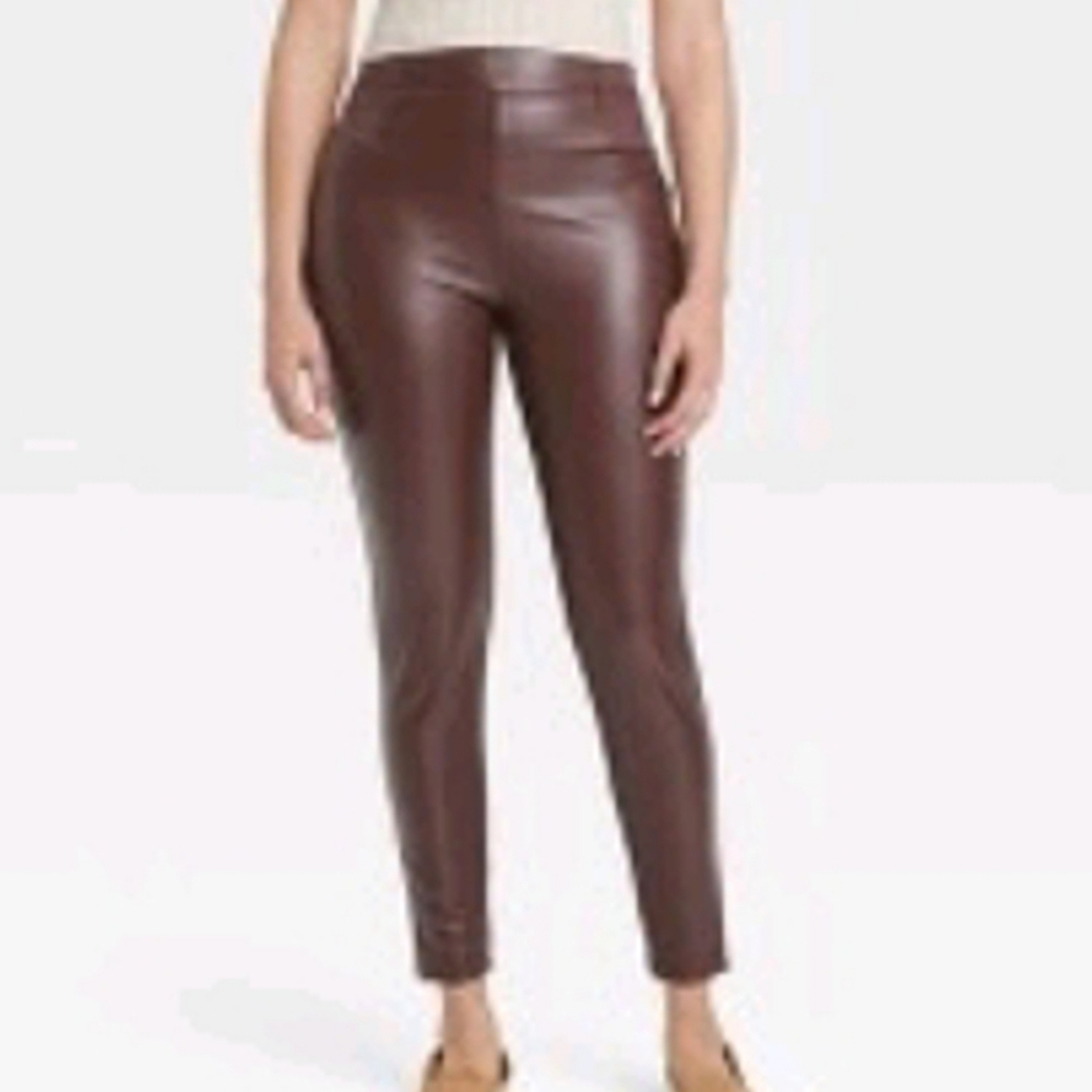 Faux leather leggings sz Large
